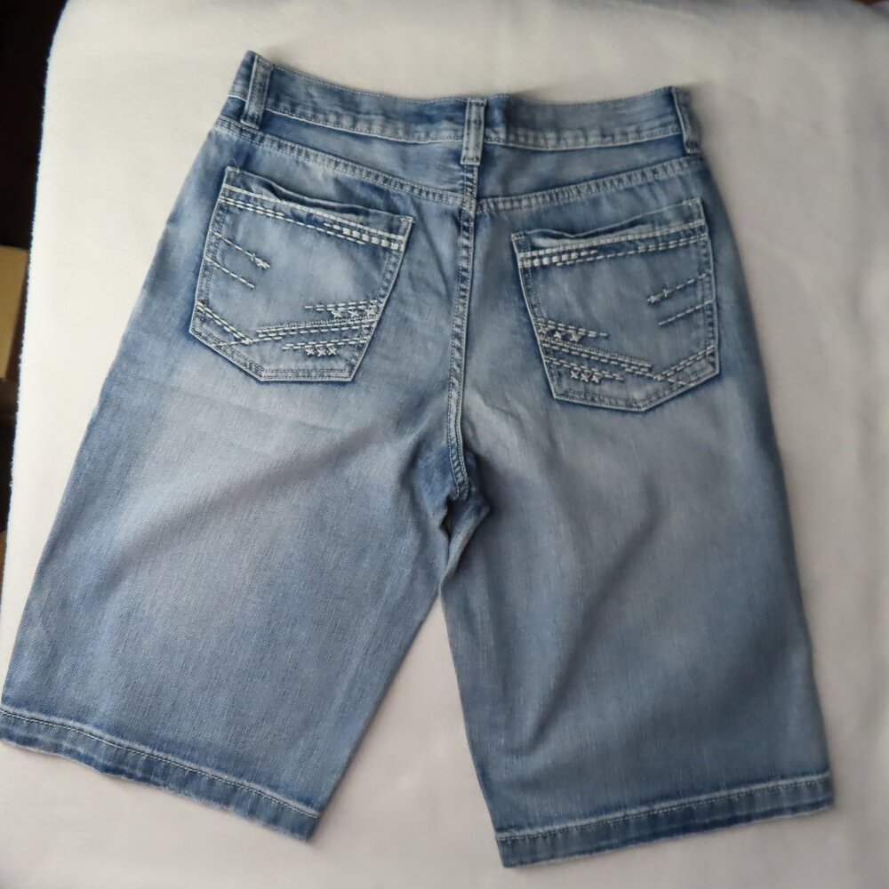 Helix Mens Jean Shorts Size 32 Denim Jorts Blue Faded Instinct is a Virtue